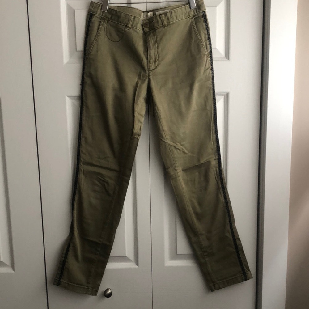 Anthropologie Relaxed Striped Chino Pants